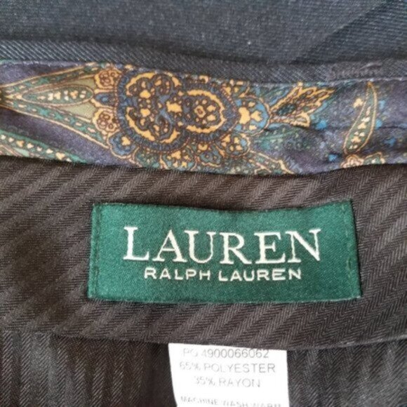 Lauren Ralph Lauren Blue Easy Care Dress Pant - Picture 3 of 6